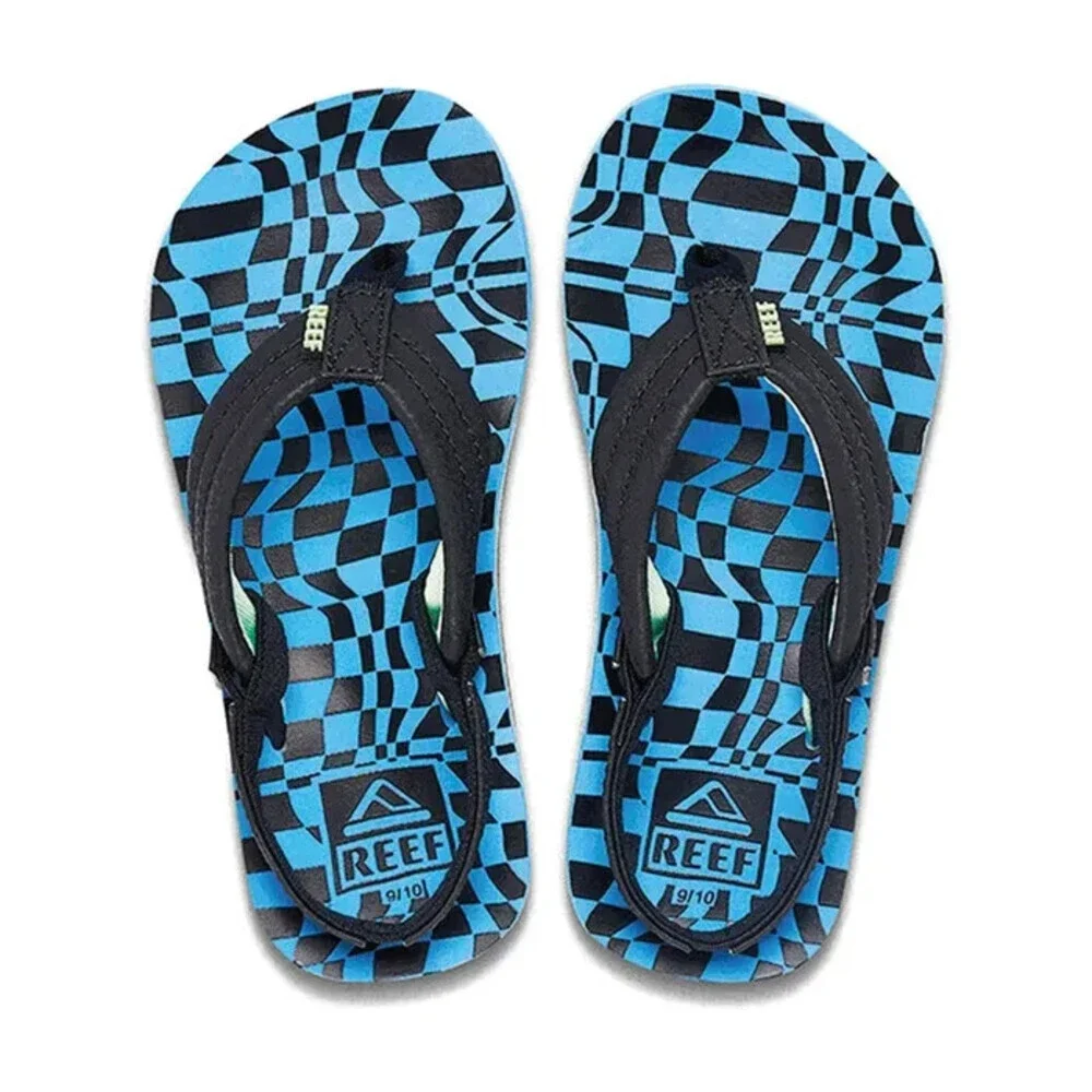 Reef Little Ahi CJ2087 Flip Flop Toddler Swell Checkers Slip On Sandals JOBB2084